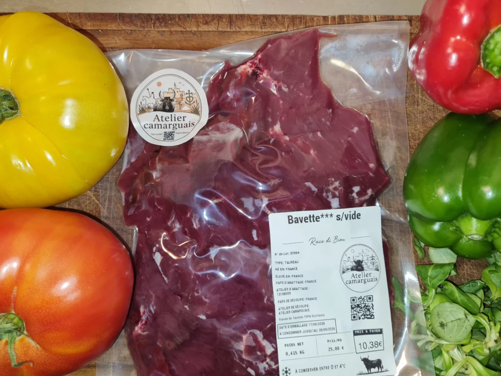 bavette de taureau atelier camarguais boucherie aigues mortes