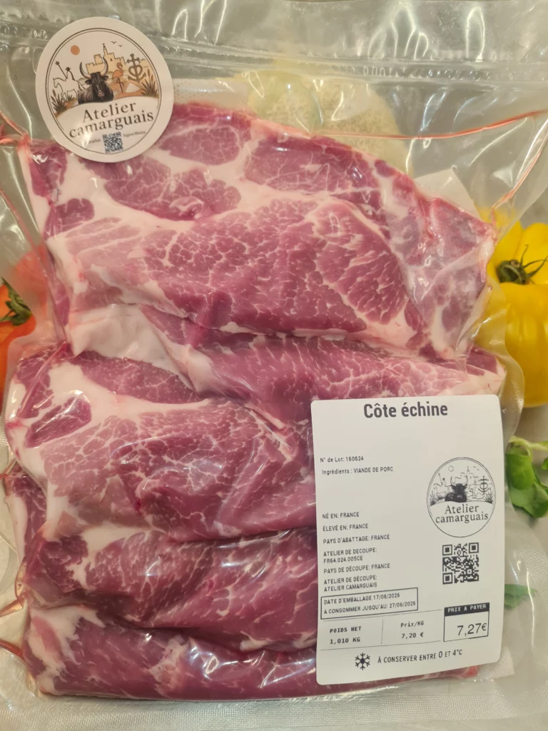cote echine de porc atelier camarguais boucherie aigues mortes