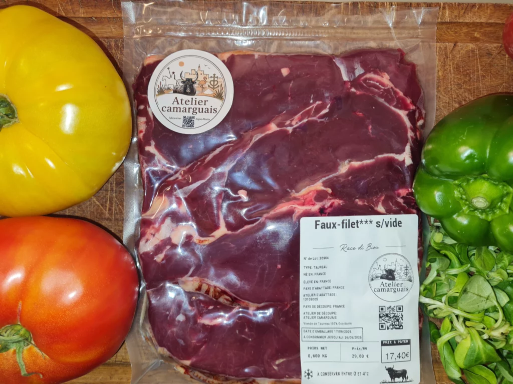 faux filet de taureau atelier camarguais boucherie aigues mortes