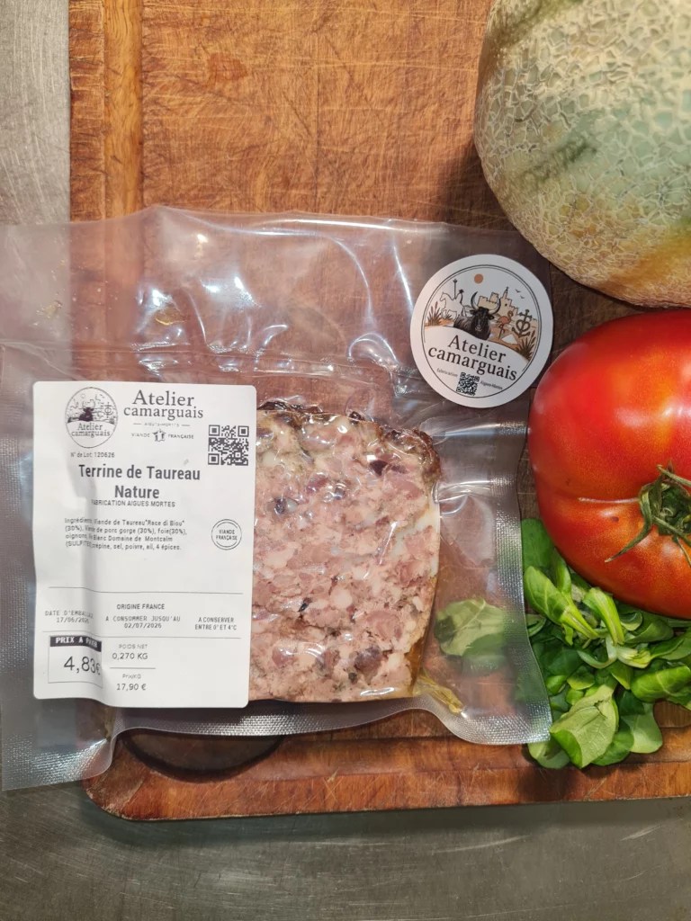 terrine de taureau atelier camarguais boucherie aigues mortes